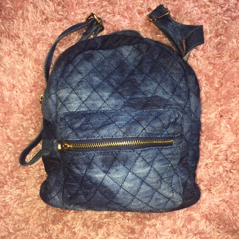 Mini Denim Backpack